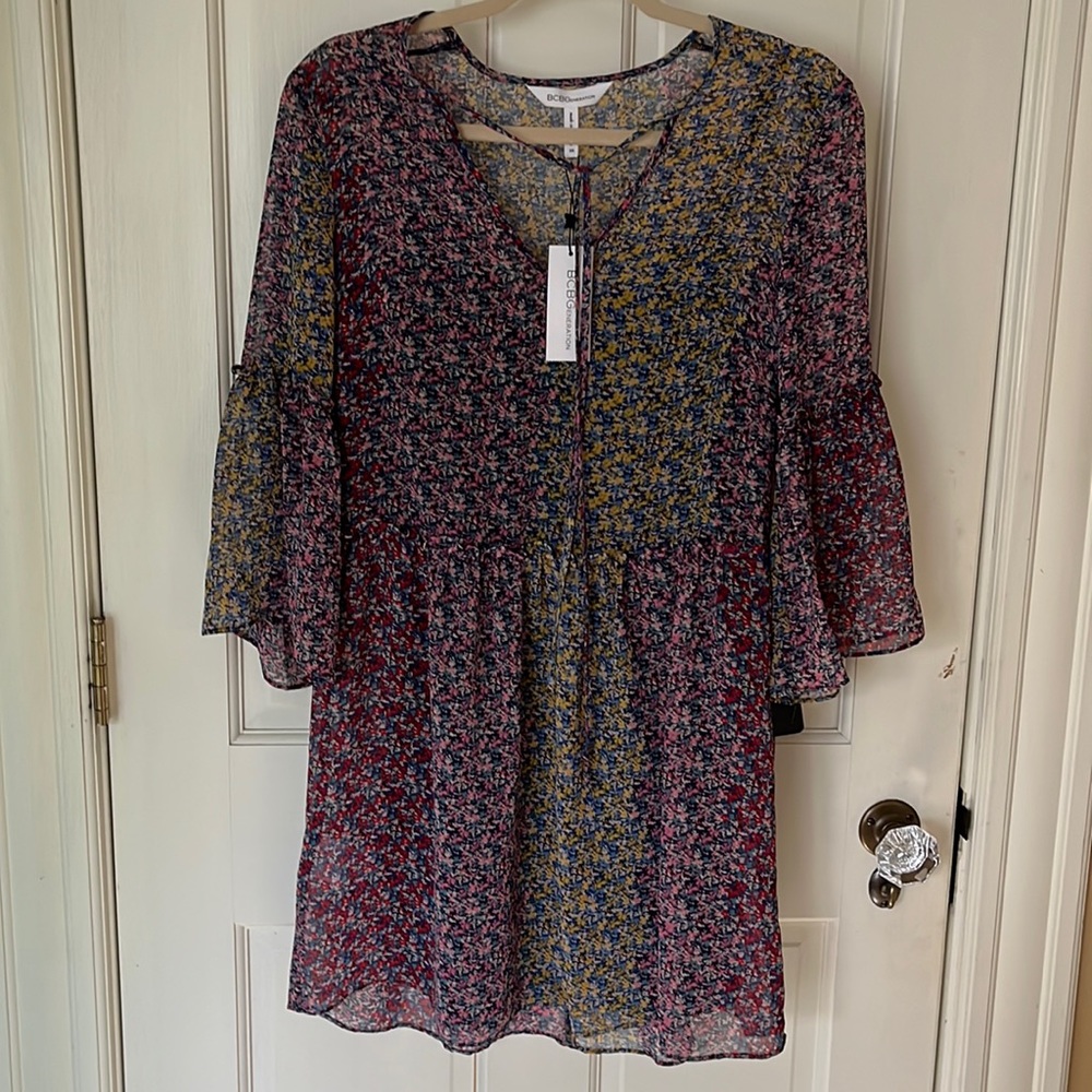 NET BCBGeneration floral dress XS